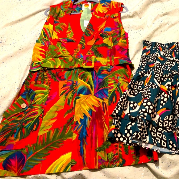 FARM Rio Red Urban Jungle Mini dress XL BNWT - Picture 2 of 4